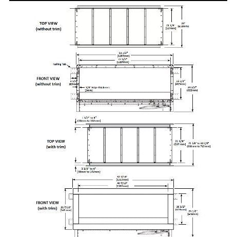 Napoleon Galaxy See-Thru Two-Sided Outdoor Linear Gas Fireplace - GSS48STE