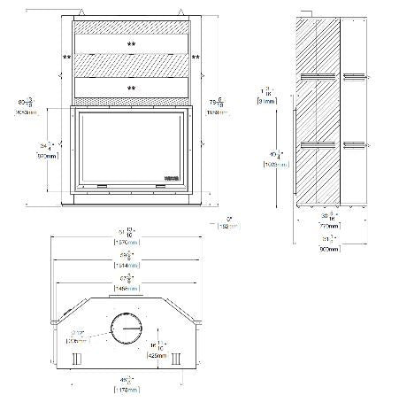 Napoleon High Country 8000 Wood Burning Fireplace - NZ8000
