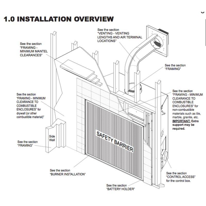 Napoleon Starfire 35 Top Vent Propane Gas Fireplace - HDX35NTW175-0407