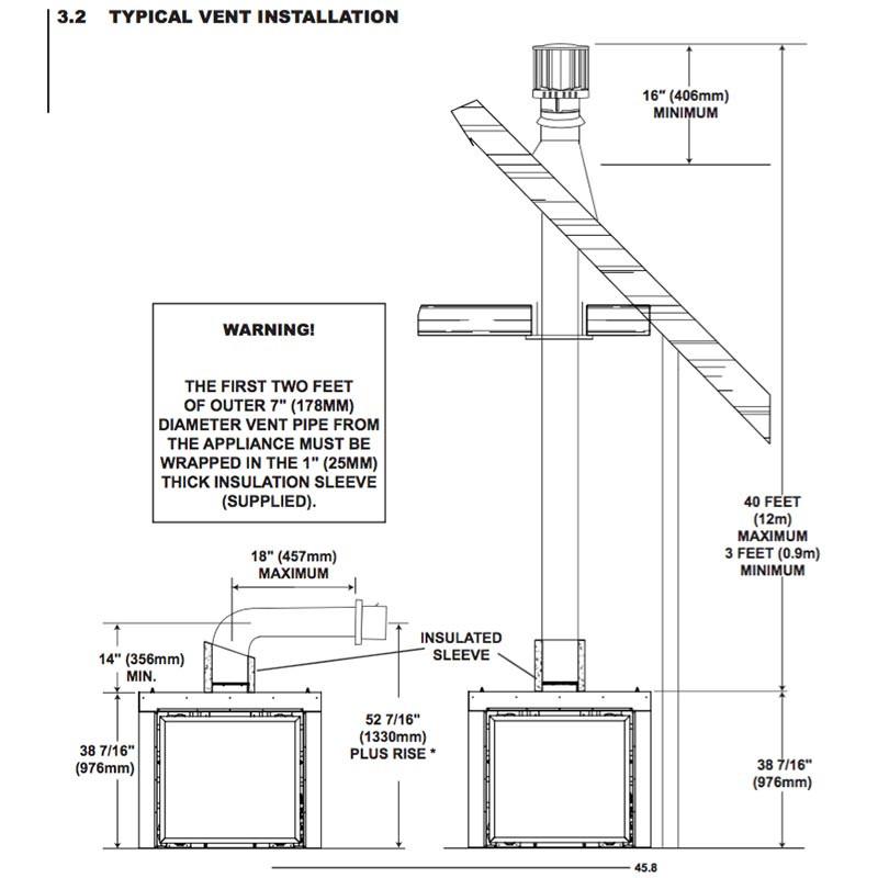 Napoleon Starfire 35 Top Vent Propane Gas Fireplace - HDX35NTW175-0407
