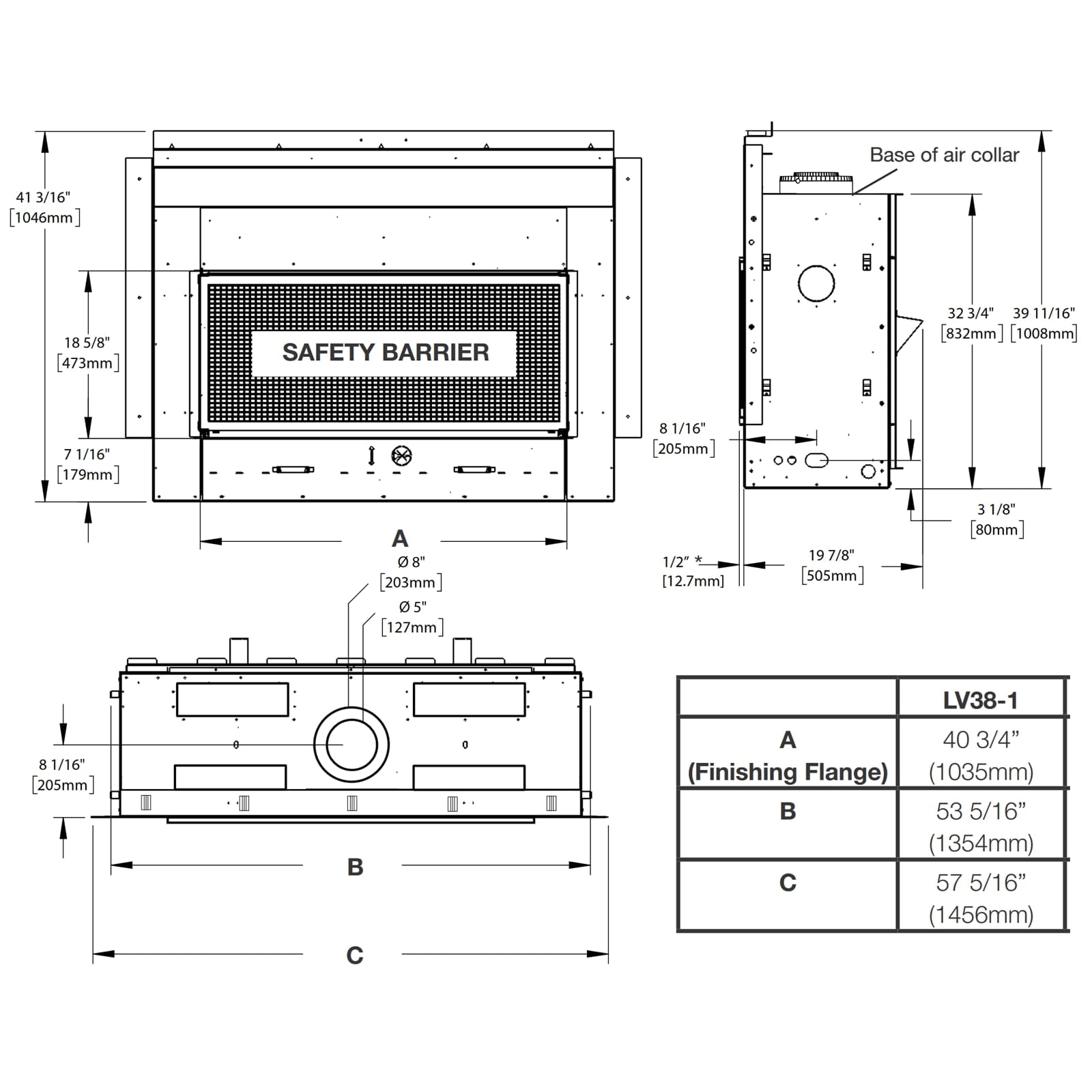 Napoleon Vector 38 Linear Direct-Vent Gas Fireplace - LV38N-1