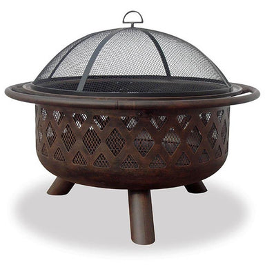 Oil Rubbed Bronze Fire Pit with Lattice Design