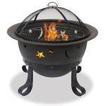 Oil Rubbed Bronze Fire Pit with Stars and Moons