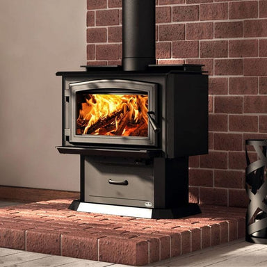 Osburn 1700 Wood Stove OB01700 FRONT AND SIDE VIEW