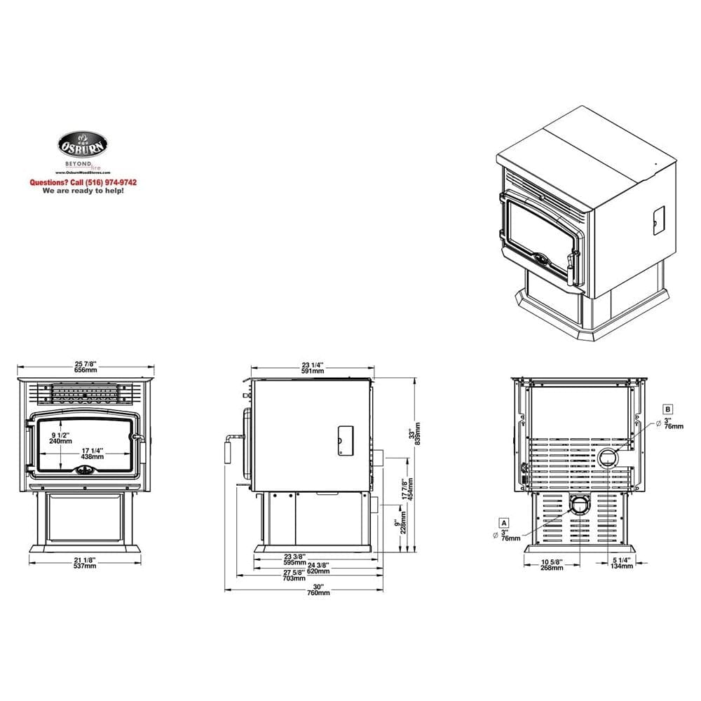 Osburn 2500 Pellet Stove OP00025