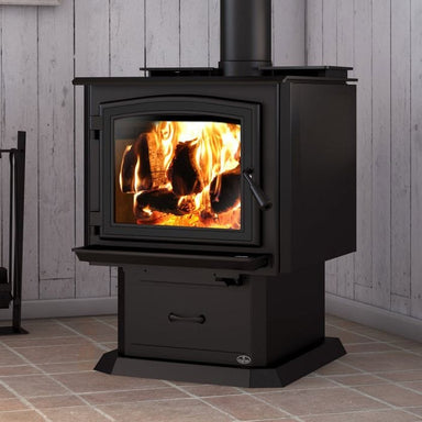 Osburn 3300 Wood Stove OB03300 FRONT AND SIDE VIEW