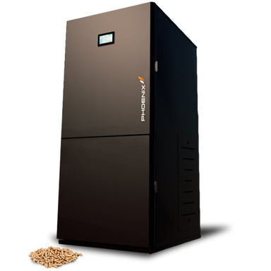 PHOENIX 18, Compact Pellet Boiler, 61K BTU RIGHT SIDE VIEW