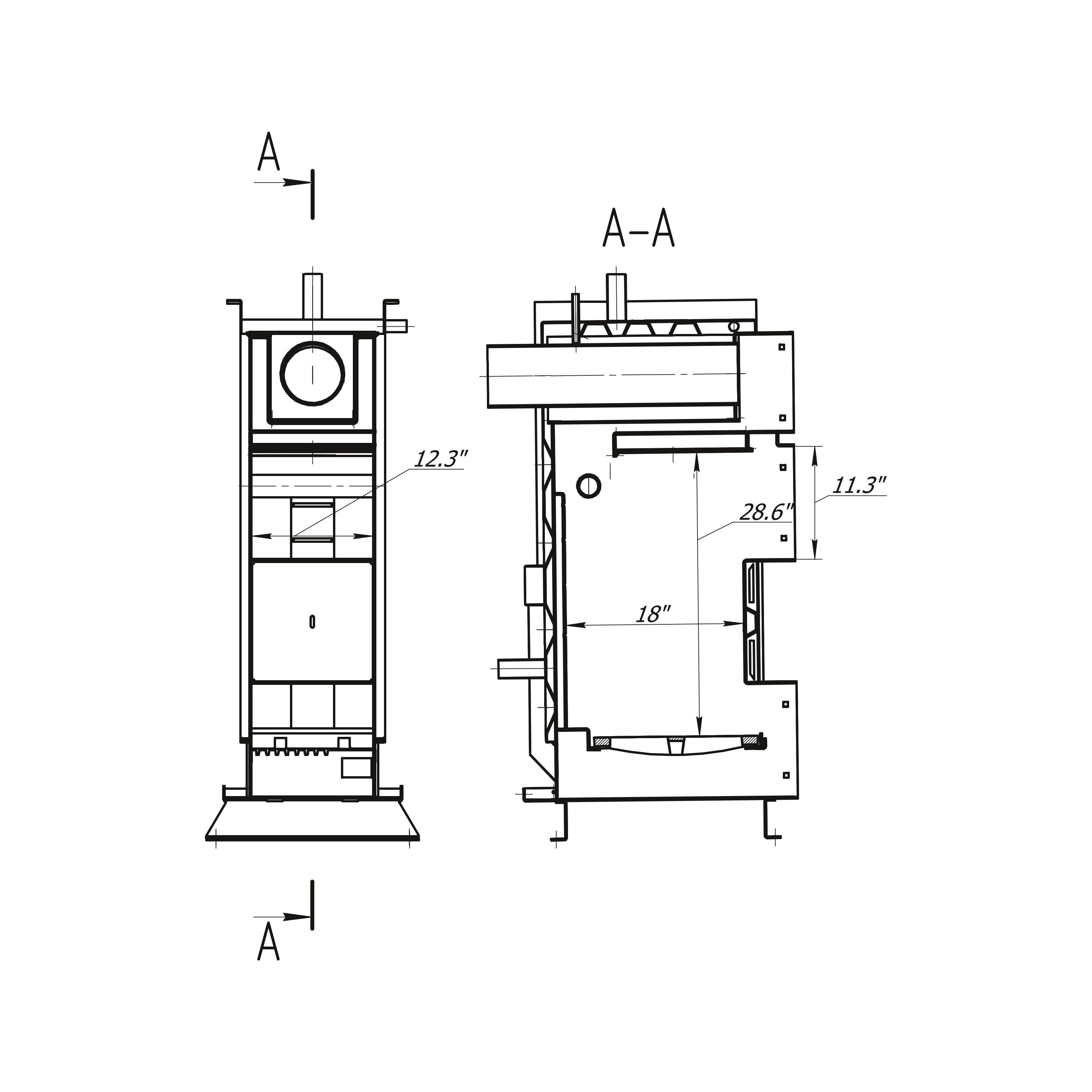 PRO 30 wood boiler, 105K BTU