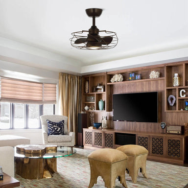 Parrot Uncle 19 In. Farmhouse Ceiling Fan with Lighting and Remote Control SAMPLE PHOTO