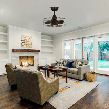 Parrot Uncle 19 In. Farmhouse Ceiling Fan with Lighting and Remote Control SAMPLE PHOTO