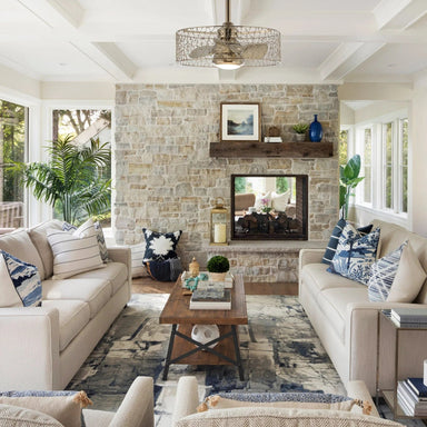 Parrot Uncle 19 In. Industrial Ceiling Fan with Lighting in Satin Nickel SAMPLE PHOTO