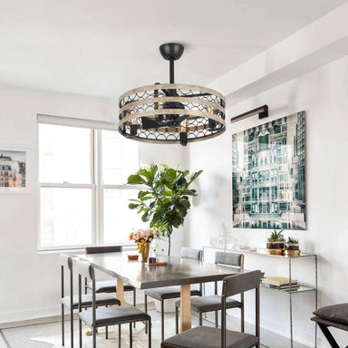 Parrot Uncle 21 In. Farmhouse Ceiling Fan with Lighting and Remote Control SAMPLE PHOTO