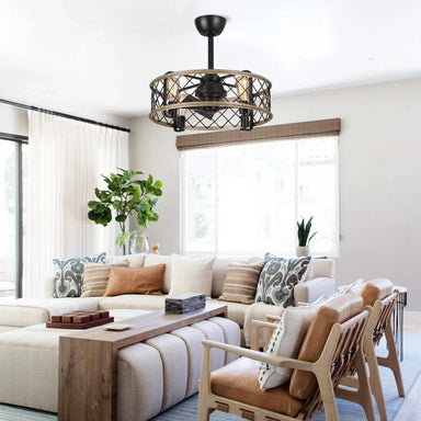 Parrot Uncle 22.5 In. Industrial Ceiling Fan with Lighting and Remote Control SAMPLE PHOTO