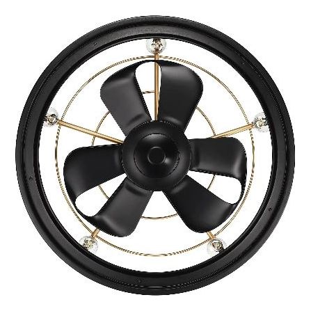 Parrot Uncle 25.5 In. Henslee Modern Crystal Ceiling Fan with Lighting in Black 