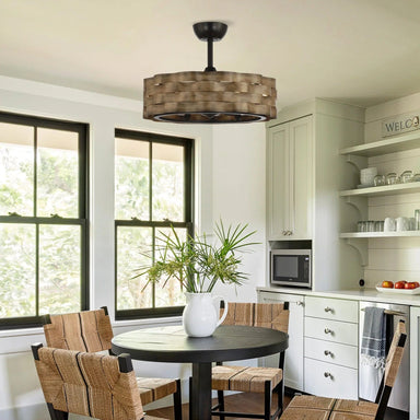 Parrot Uncle 25.5 In. Rustic Ceiling Fan with Lighting in Saddlebrown SAMPLE PHOTO