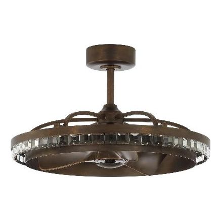Parrot Uncle 29 In. Farmhouse Crystal Ceiling Fan with Lighting and Remote Control