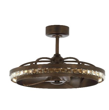 Parrot Uncle 29 In. Farmhouse Crystal Ceiling Fan with Lighting and Remote Control