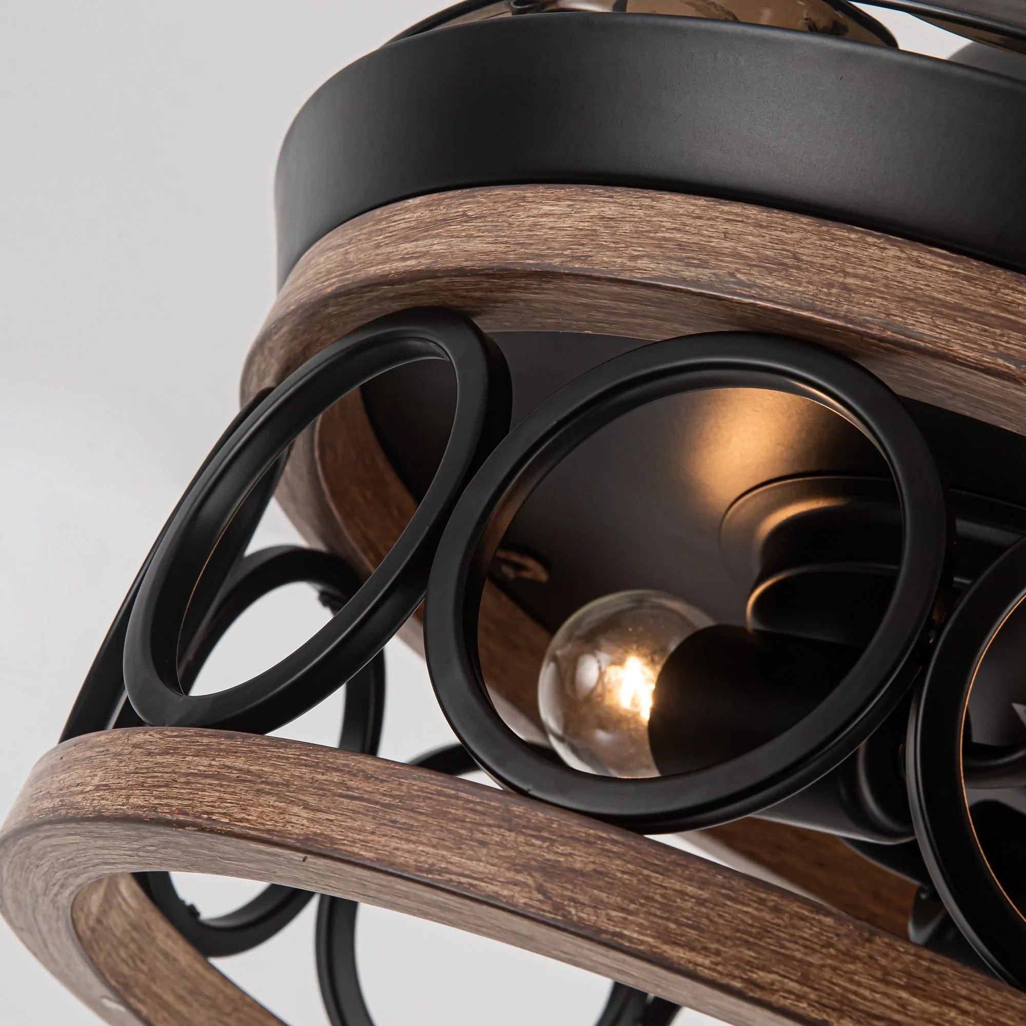 Parrot Uncle 36 In. Mirelle Farmhouse Ceiling Fan with Lighting and Remote Control CLOSER VIEW