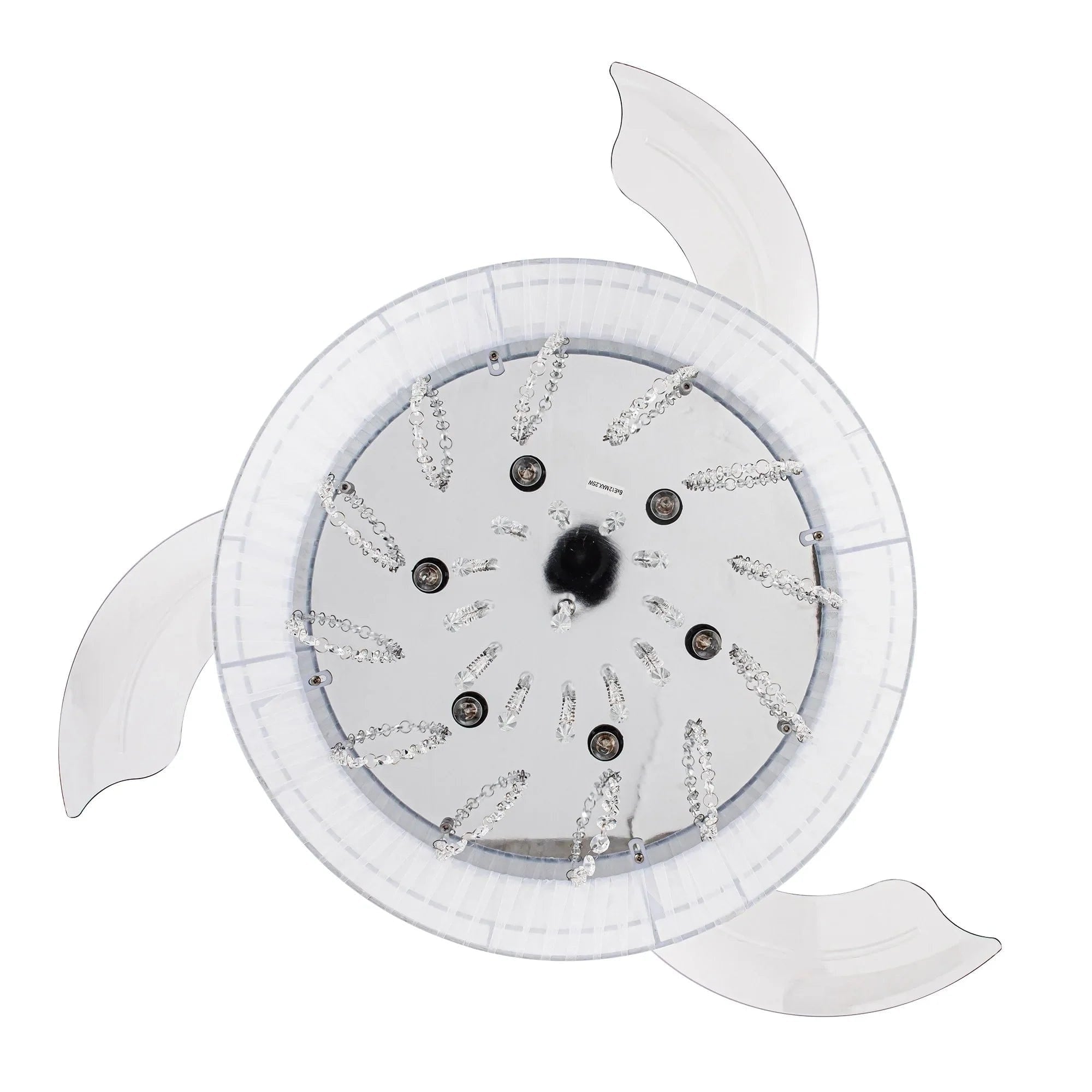 Parrot Uncle 42 In. Modern Crystal Ceiling Fan with Lighting and Remote Control