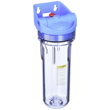 Pentek 1586491 3G Slim Line 1/2 Inch Clear Filter Housing With Pressure Relief FRONT VIEW