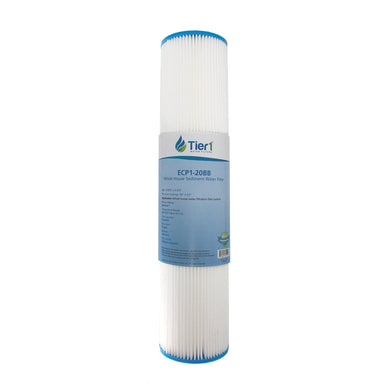 Pentek ECP1-20BB Comparable Pleated Sediment Water Filter by Tier1 (20-inch x 4-1/2-inch) WITH LABEL