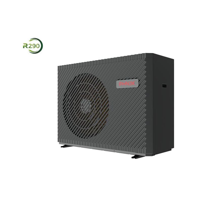 Phnix R290 Air-to-water Heat Pump - GreenTherm Series FRONT AND SIDE VIEW