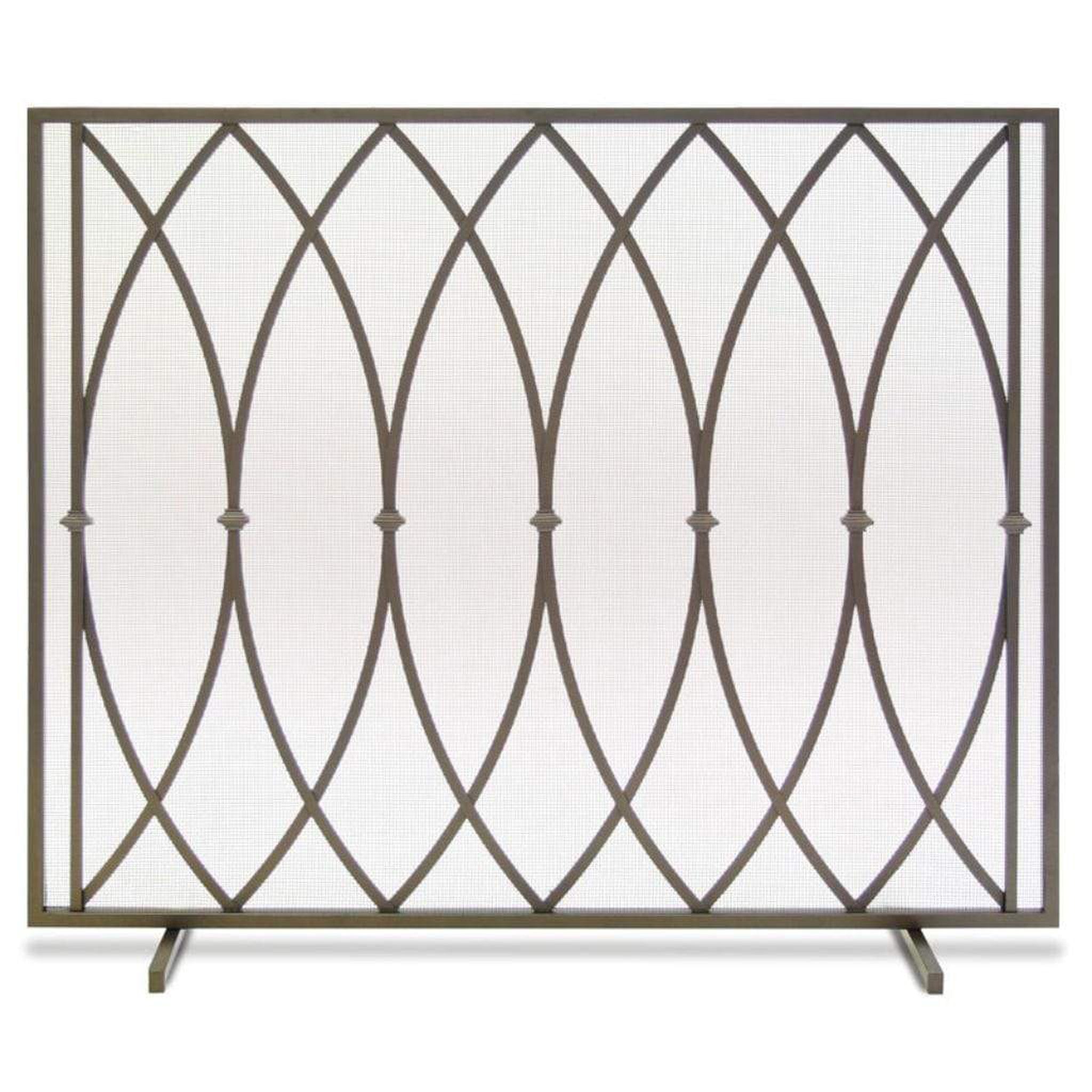 Pilgrim 39" Burnished Bronze Addison Single Panel Screen