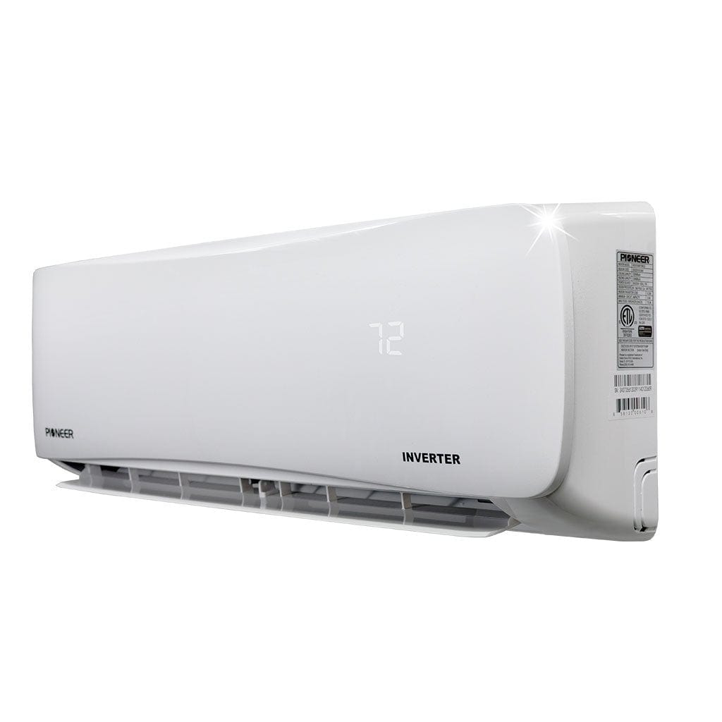 Pioneer® 12,000 BTU 21.4 SEER2 Ductless Mini-Split Inverter+ Air Conditioner Heat Pump System Full Set 230V SIDE VIEW