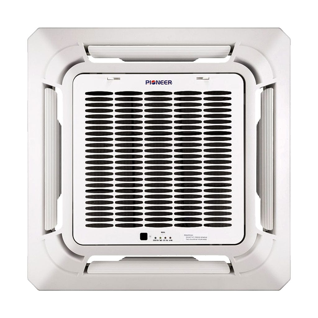 Pioneer® 12,000 BTU 22.7 SEER2 8-Way Compact Cassette Mini-Split Air Conditioner Heat Pump System Full Set 230V FRONT VIEW