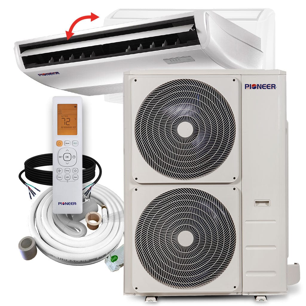 Pioneer® 48,000 BTU 18.9 SEER2 Floor/Ceiling Mini-Split Inverter+ Air Conditioner Heat Pump System Full Set 230V COMPLETE SET