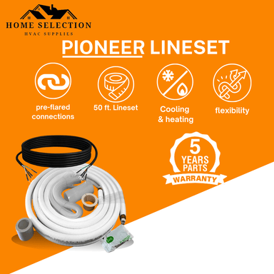 Pioneer 50 ft. Lineset for Diamante 9K and 12K Indoor Unit, WYT-0912-50 pioneer lineset