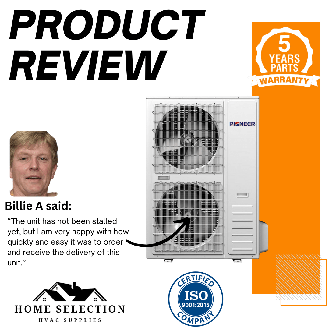 Pioneer® 56,000 BTU 17 SEER2 Ducted Central Split Inverter+ Air Conditioner Heat Pump System, 2nd Generation