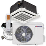 Pioneer® 9,000 BTU 20 SEER 115V SEER 8-Way Compact Cassette Mini-Split Air Conditioner Heat Pump System Full Set