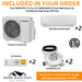 Pioneer Dual 18000 BTU 1.5-Ton 21.5 SEER Multi (2) Zone Wall Mount Air Conditioner Heat Pump 230-Volt included in your order