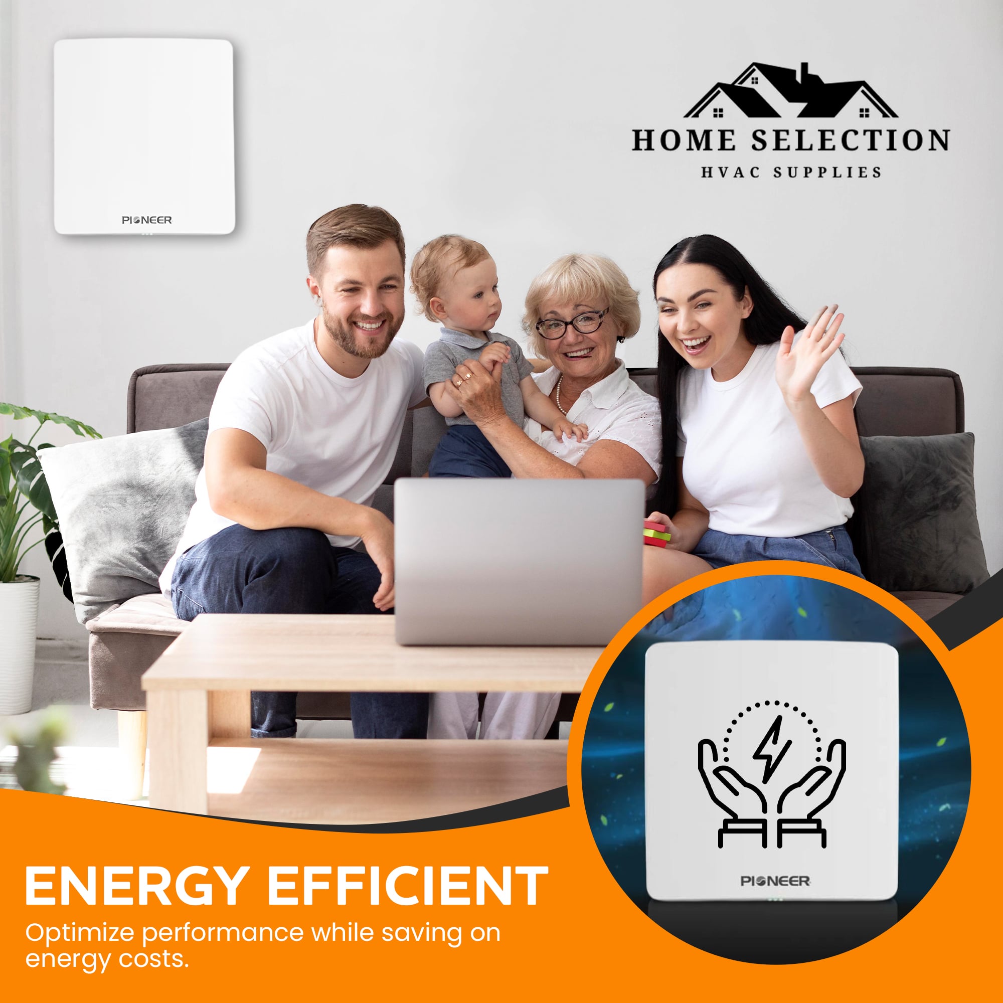 Pioneer® ECOasis 50 Ductless Wall-Mounted Single-Room Wi-Fi Energy Recovery Ventilator (ERV050AHRMCO2L) Lifestyle