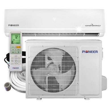 Pioneer® Hyperformance™ 18,000 BTU 20.5 SEER2 Ductless Mini Split Inverter++ Wi-Fi Enabled Air Conditioner Hyper Heat Pump Full Set 230V COMPLETE SET