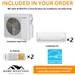 Pioneer® Mini Split 18,000 BTU 2 Zone Ductless Air Conditioner and Heat Pump, WYT020GLHI22M2-9W-9W included in your order