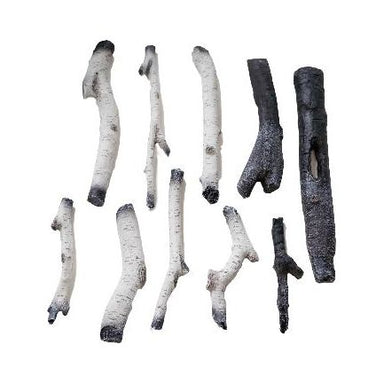 Remii 10 PC Birch Log set with Glowing Logs