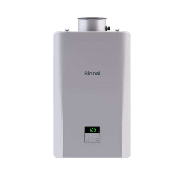 Rinnai RE Series 6.6 GPM Outdoor NCTWH (RE160E) FRONT VIEW