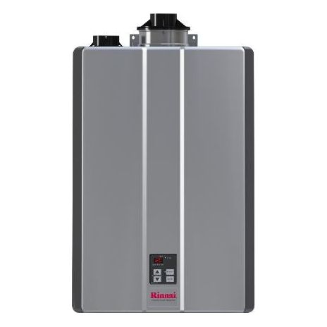 Rinnai SE+ Series with Smart-Circ™ 9 GPM Indoor Condensing Tankless Water Heater with Recirculation (RSC160I) FRONT VIEW