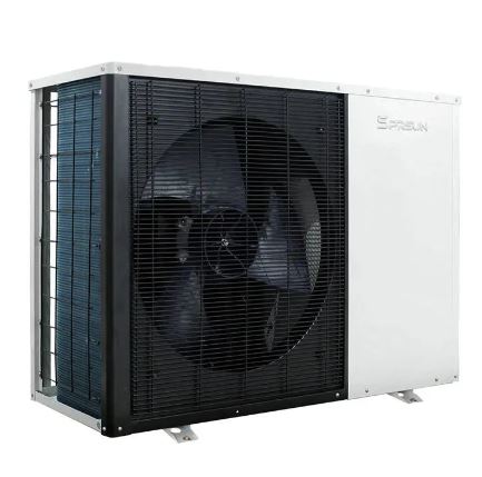 SPRSUN R32 Clima Series - 9.5KW/11KW/12KW/15KW ERP A+++ Cold Climate DC Inverter Monoblock Heat Pumps FRONT AND SIDE VIEW