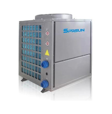 SPRSUN 10KW-26KW Monoblock Air Source Swimming Pool Heat pump for Water Heating and Cooling FRONT AND SIDE VIEW