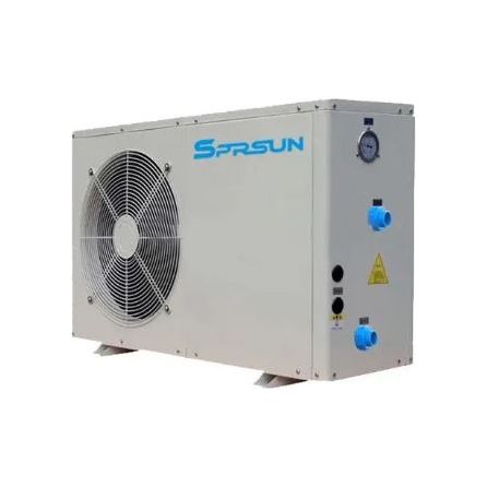 SPRSUN 4.2-9.5KW Air Source Swimming Pool Heat Pump Water Heater FRONT AND SIDE VIEW