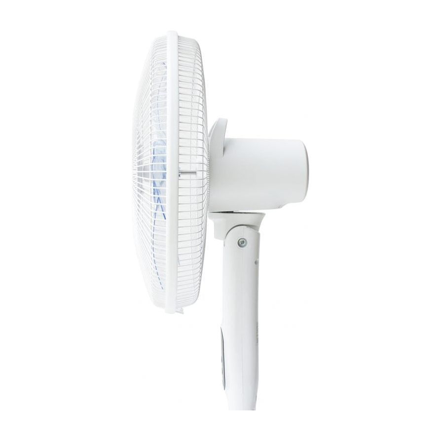 SPT DC-Motor Energy Saving Stand Fan with Remote and Timer – Piano White SIDE VIEW