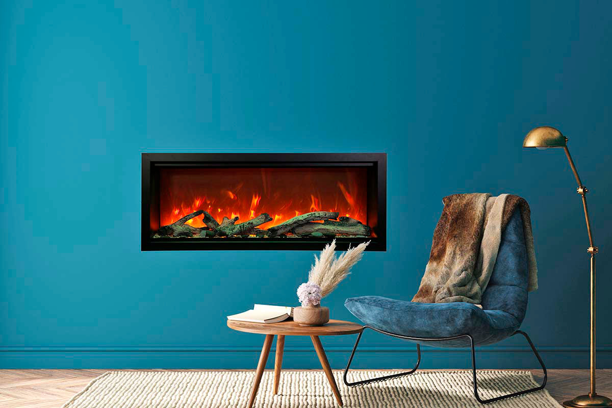 Amantii Symmetry Bespoke Extra Tall 60'' Smart Wall Mount / Recessed Electric Fireplace