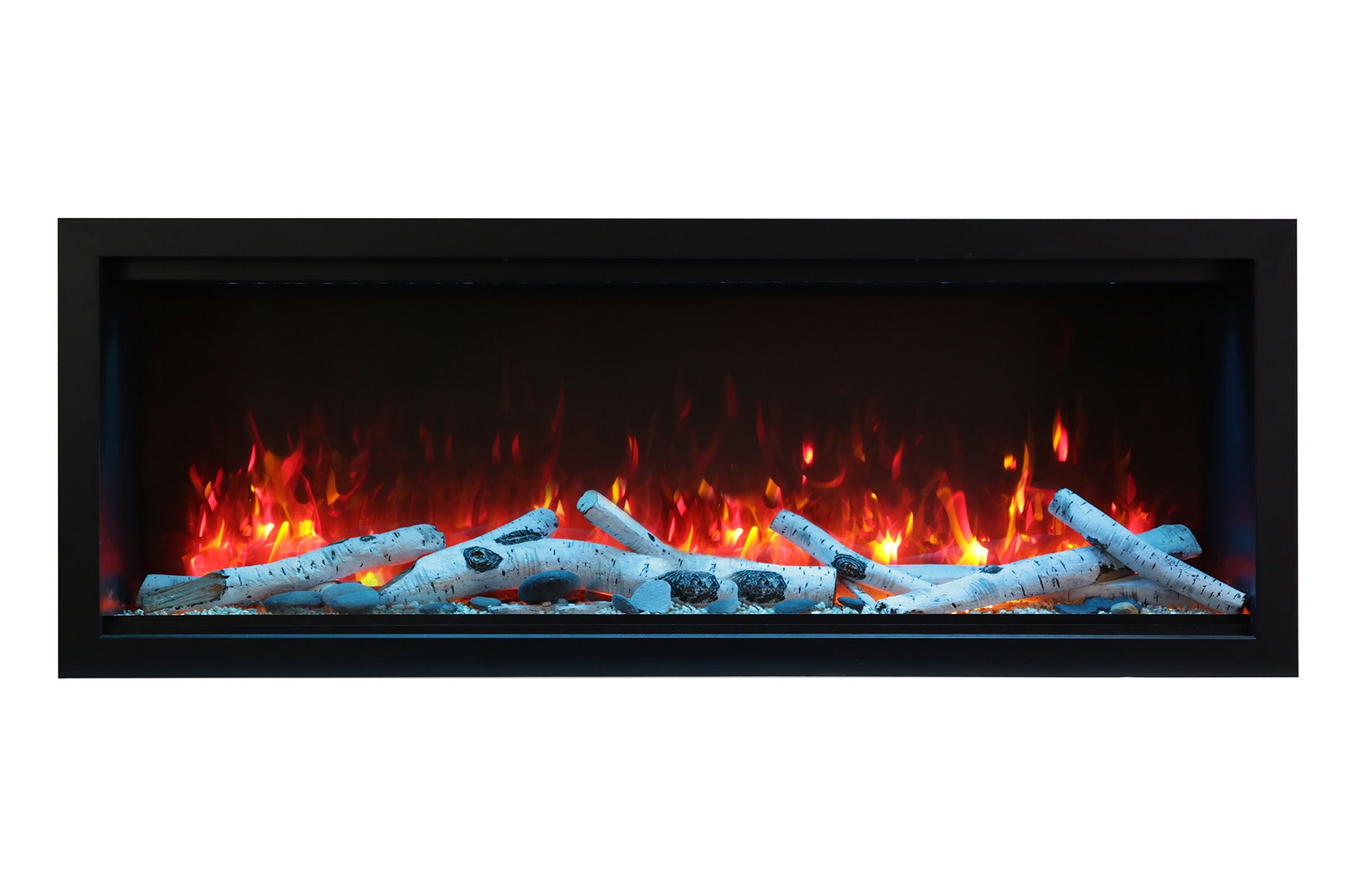 Amantii Symmetry 60'' Extra Tall & Deep Recessed Linear Indoor/Outdoor Electric Fireplace