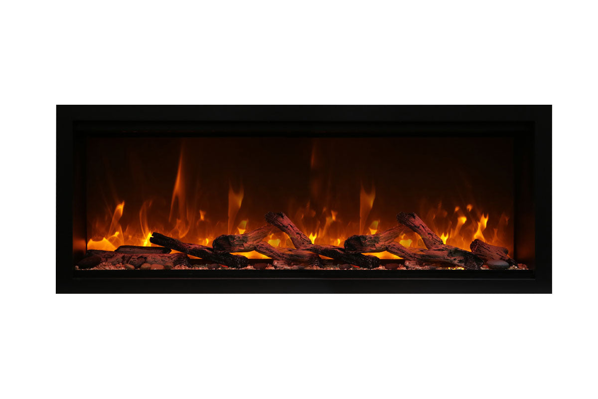 Amantii Symmetry 100'' Extra Tall & Deep Recessed Linear Indoor/Outdoor Electric Fireplace