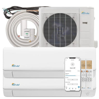 Senville 36000 BTU Dual Zone Mini Split Air Conditioner and Heat Pump - SENA/36HF/D FRONT VIEW