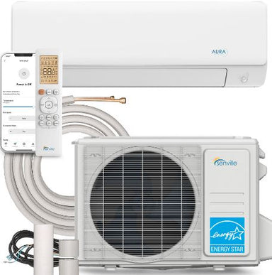 Senville AURA 12000 BTU Mini Split Air Conditioner and Heat Pump - SENA/12HF COMPLETE SET