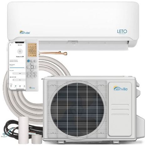 Senville LETO 9000 BTU Mini Split Air Conditioner and Heat Pump - SENL/09CD/110V COMPLETE SET